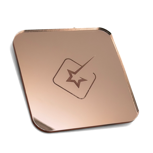 Plaque plexiglass miroir or rose 60x30 cm PMMA XT compatible xTool pour découpe laser