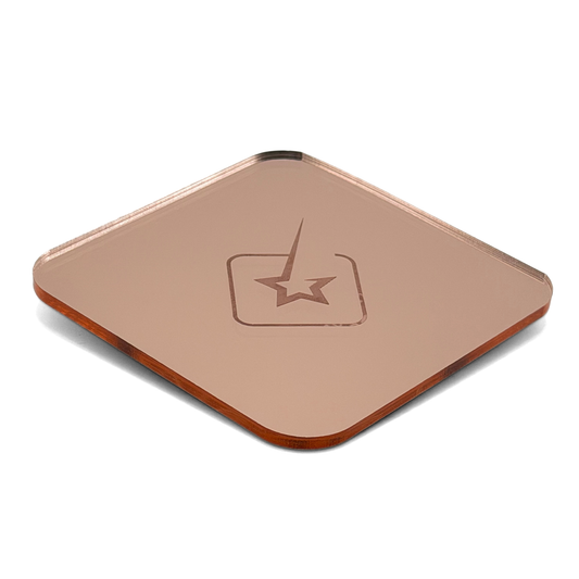 Plaque plexiglass miroir or rose 60x30 cm PMMA XT compatible xTool pour découpe laser